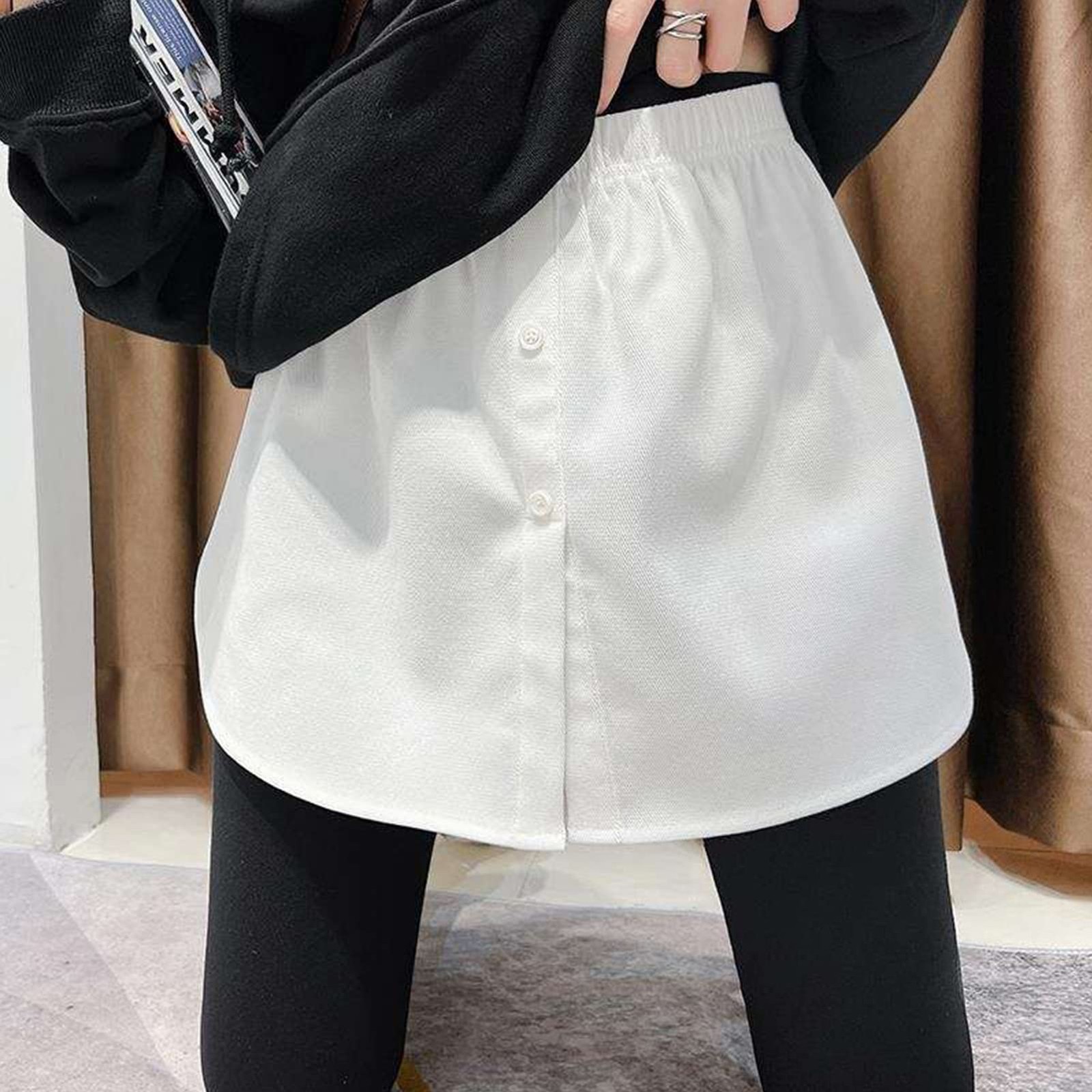Shirt Extender Women Half Shirts Layering Plus Size Adjustable Fake Top Sweep