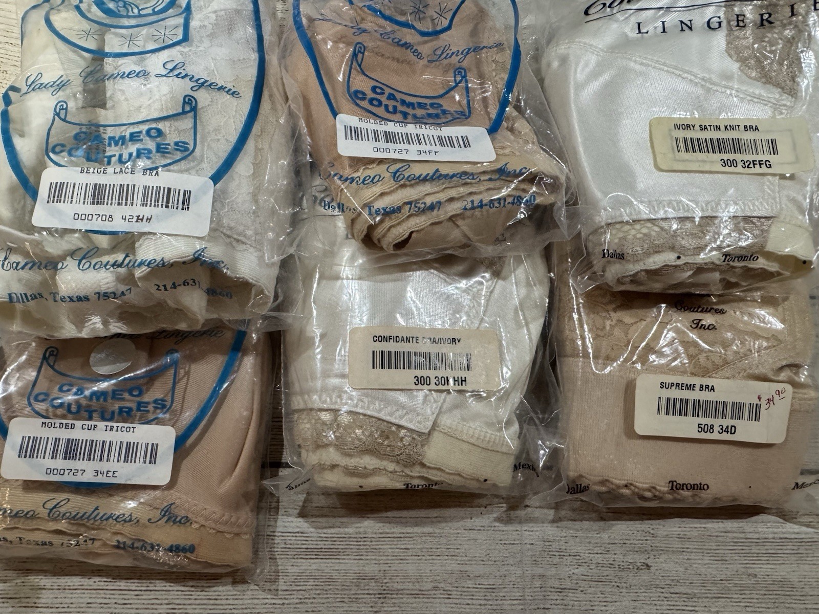 Lot of Vintage Lady Colesce Cameo Couture Lingerie Bras (9) Garters (3) GTubB8
