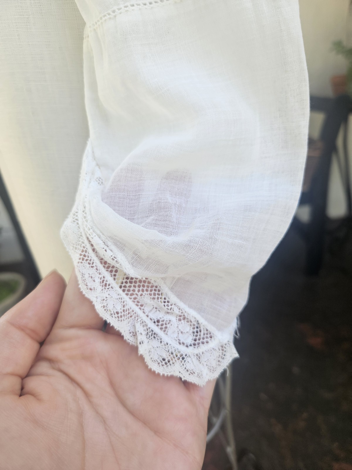 Antique 1900s Edwardian Cotton And Lace Button Up Blouse Delicate Pintucking…