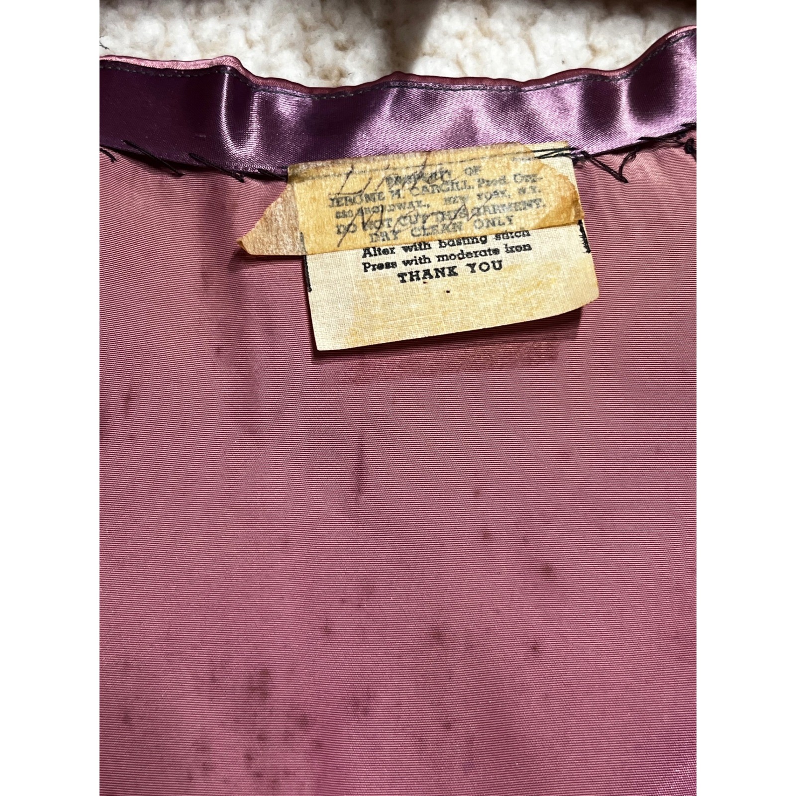 Antique 1930s Fuchsia Silk Faille Sequin Evening Vest Cropped Costume Haus XS