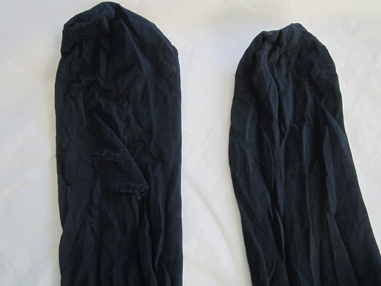 Vintage Hanes Slenderalls Pantyhose Sheer Silky Navy Nylon Stockings Size C-D