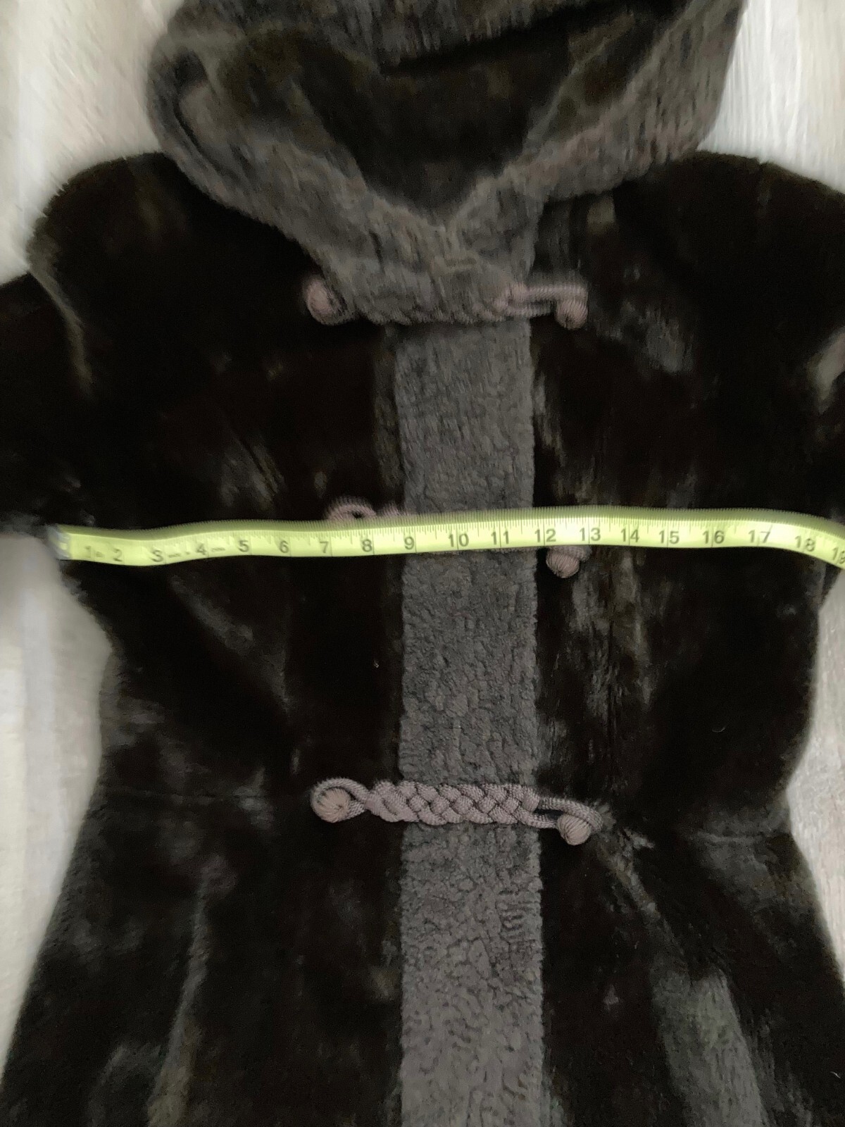 Vintage Borgana by Fairmoor Brown Hooded Faux-Fur Braided Women’s Coat Sz Small