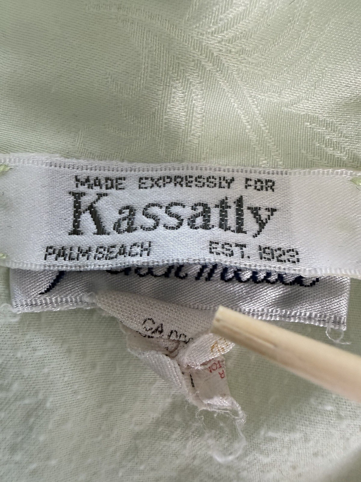 Vintage Kassatly Palm Beach Pajama Set Satin Floral M