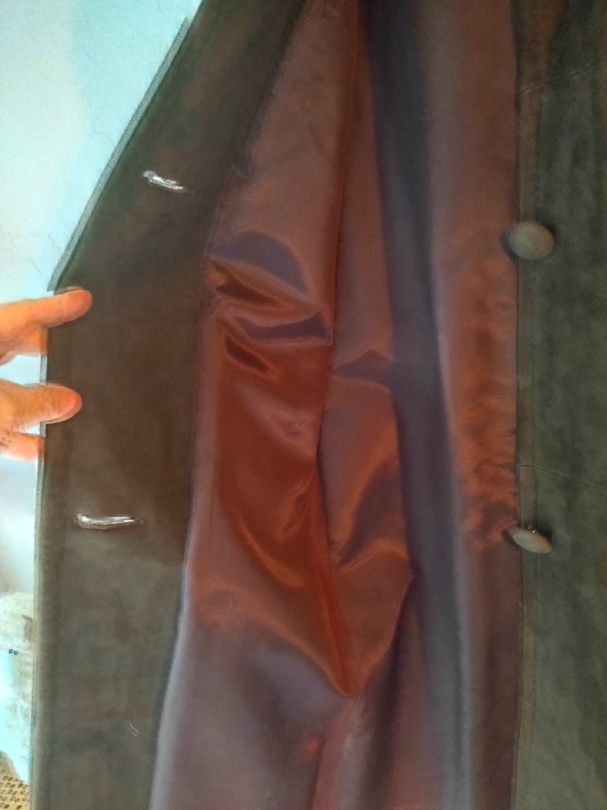 Vintage 70’s Women Chocolate Brown Suede Fox Fur Penny Lane Coat XS/S Belted Y2K