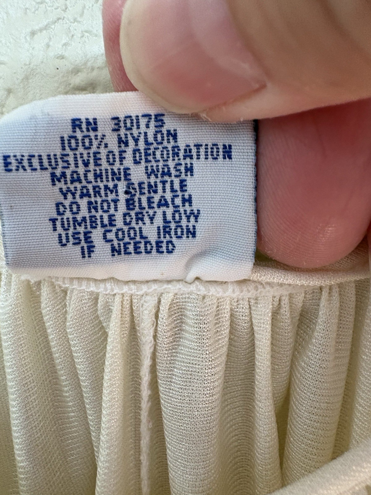 VTG Jill Andrea of New York Nightgown M Beige Nylon USA Lingerie Sheer Demure