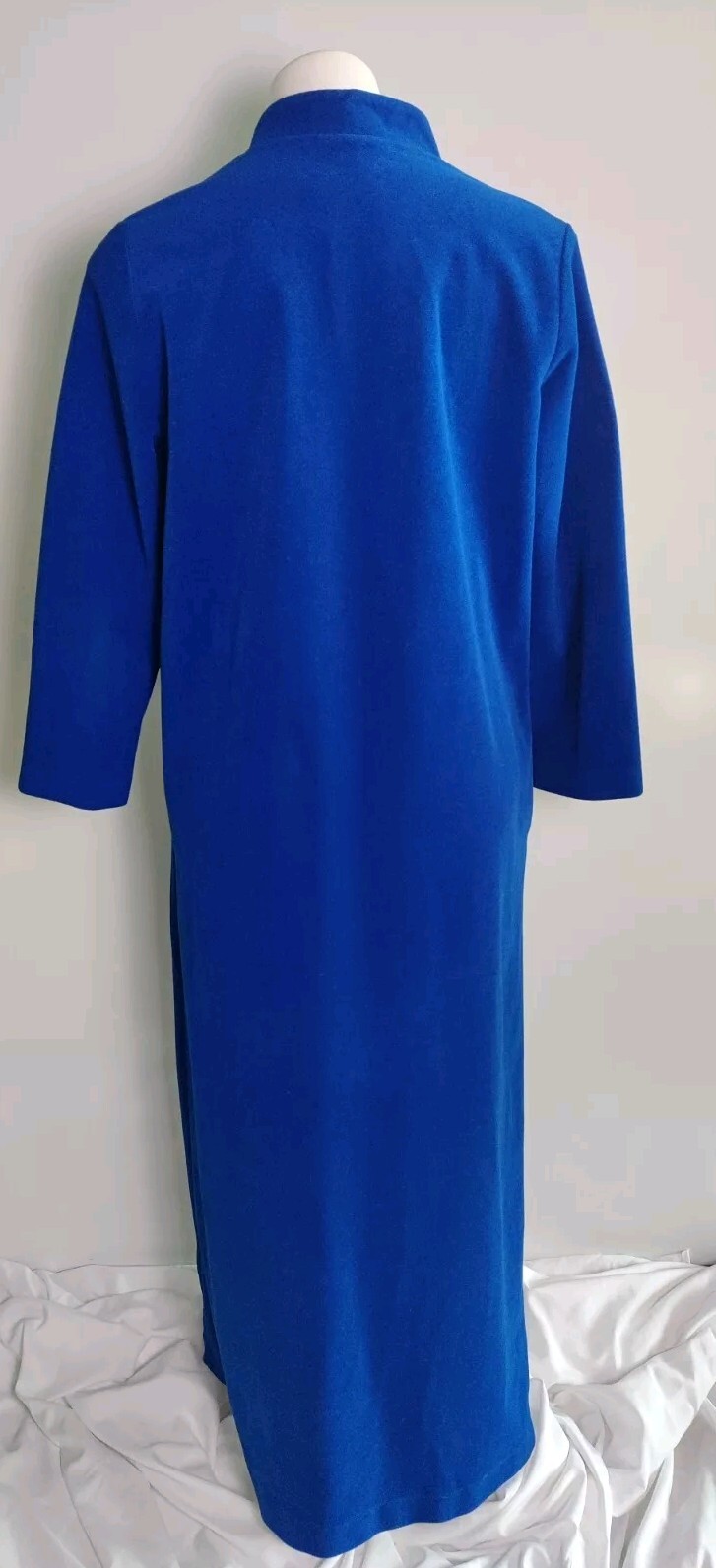 Vintage 70’s Blue Red & White Striped JC Penney Lounge wear Zip Up Robe Size 14