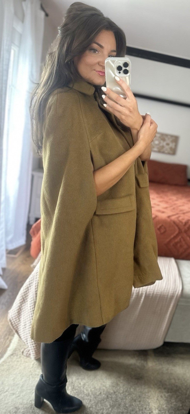 Vintage 60’s Lord & Taylor Sports & Country Brown Wool Cape Coat