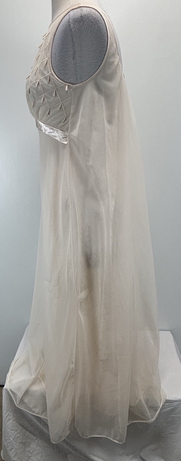 Vtg Couture Internationale By Norman Hartnell 2 Pc Peignoir Gown Jacket 32 60s