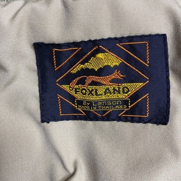 Vintage Foxland By Lanson Tan Hooded Shirt Jacket 13/14 Medium