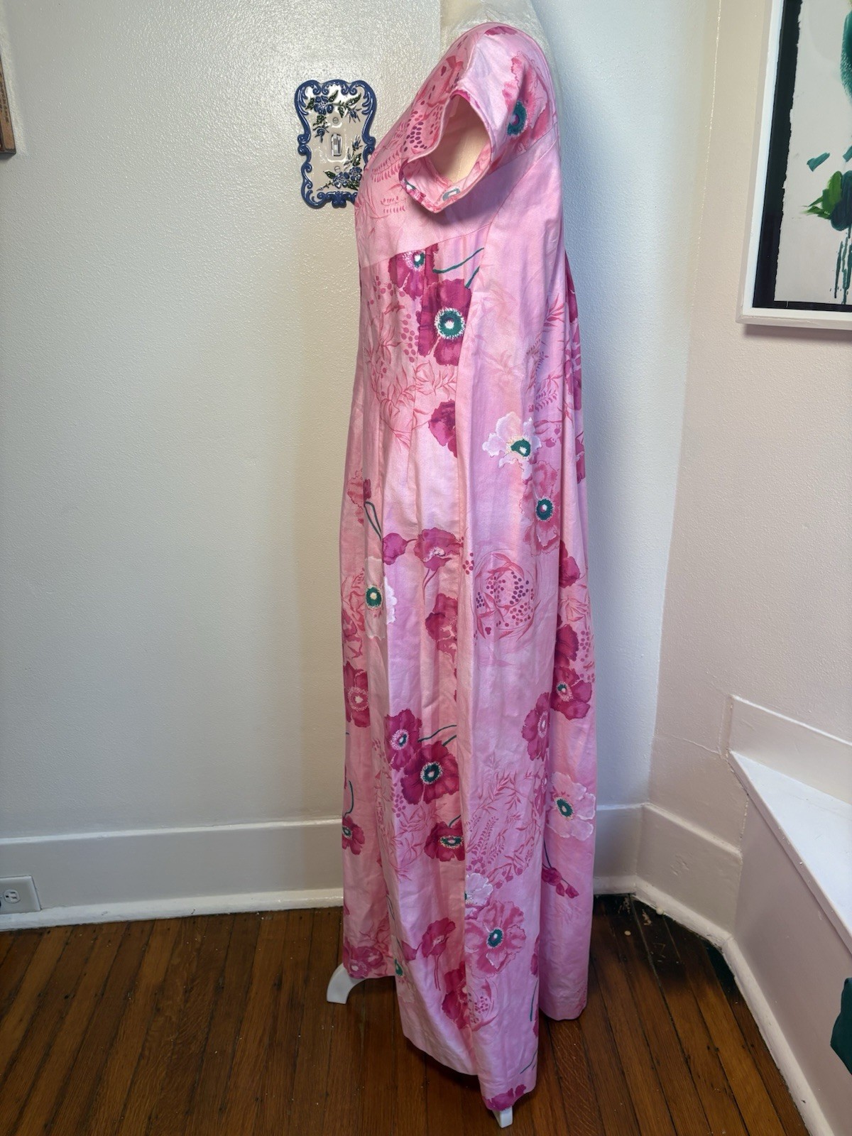 Paradise Hawaii Vintage 60s Pink Floral Dress