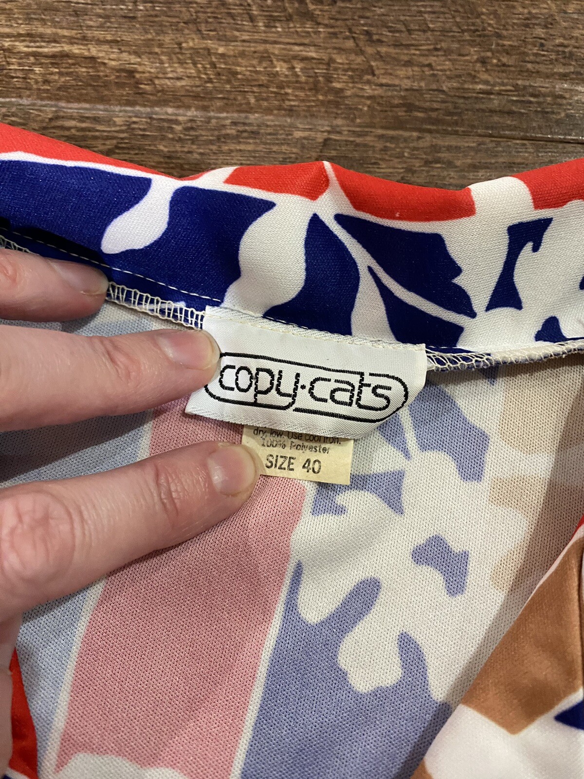 Vintage 70s 80s Copy Cats Tropical Floral Shirt 40 M/L