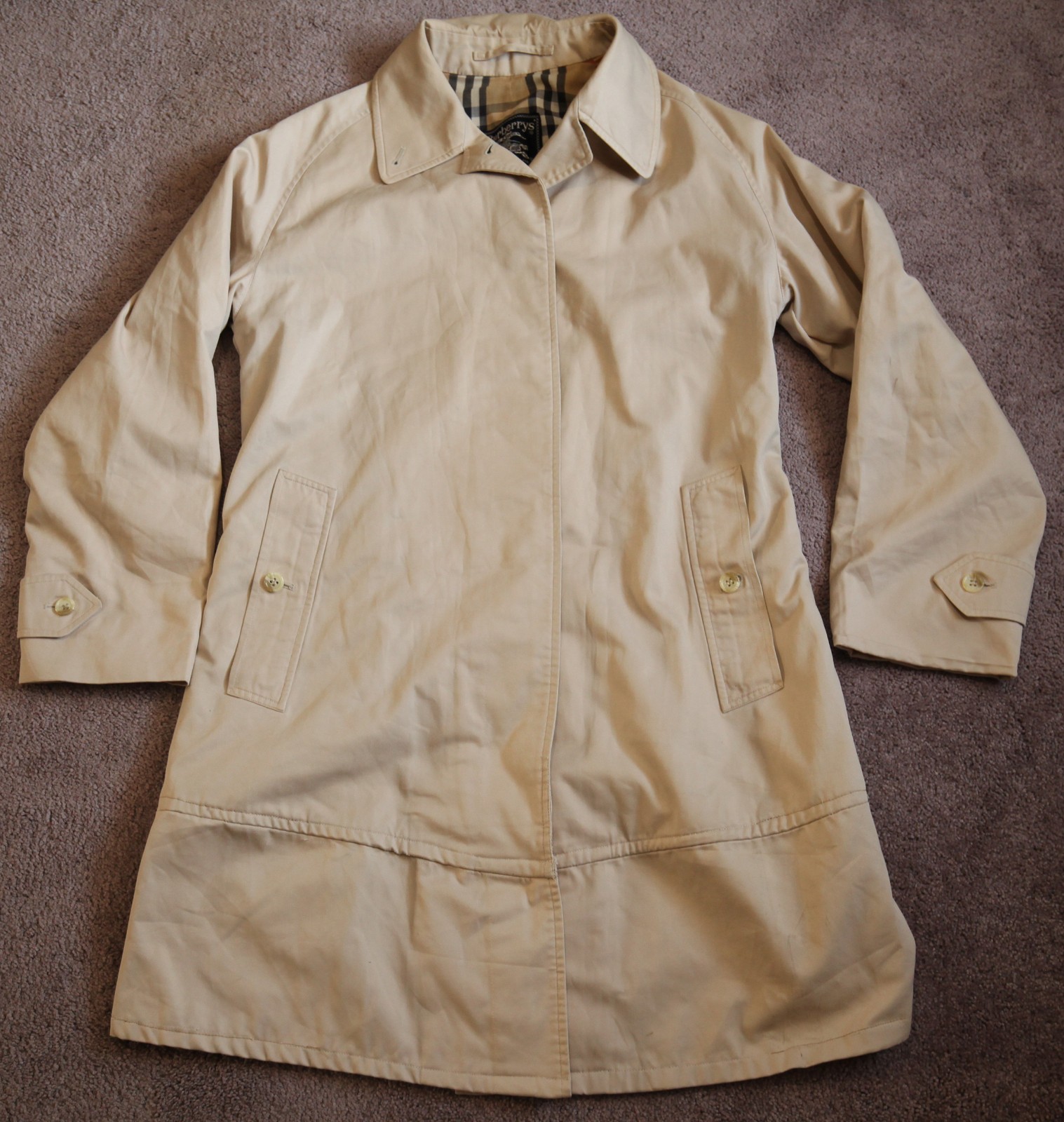 Vintage Burberrys Trench Coat *Altered, shortened* Made in England