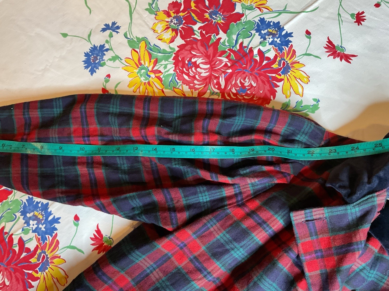 Laura Ashley VTG Wool Tartan Plaid Dress Sz 12 Red Velvet Modest Darker Colored