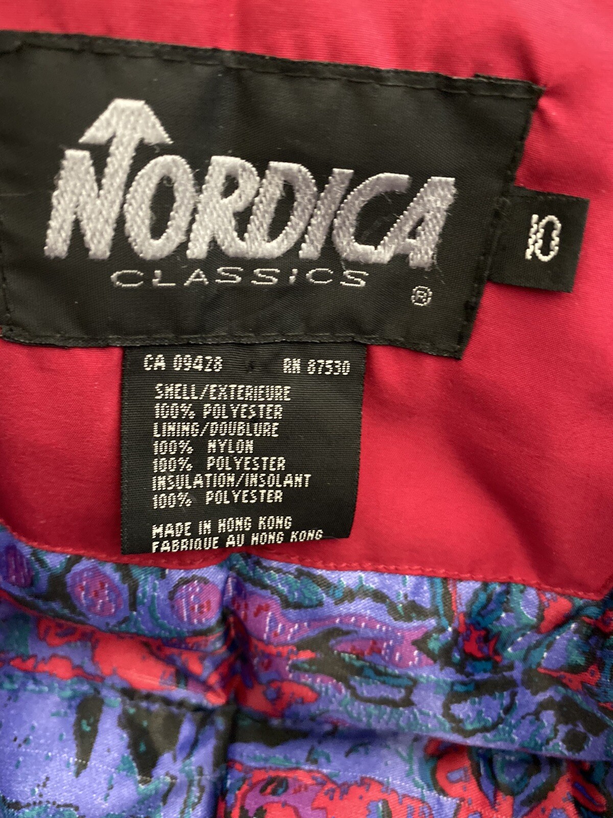 Nordica Coat 10 Vintage Snowboard Ski Jacket Fuchsia Parka Classics 80s 90s M/L