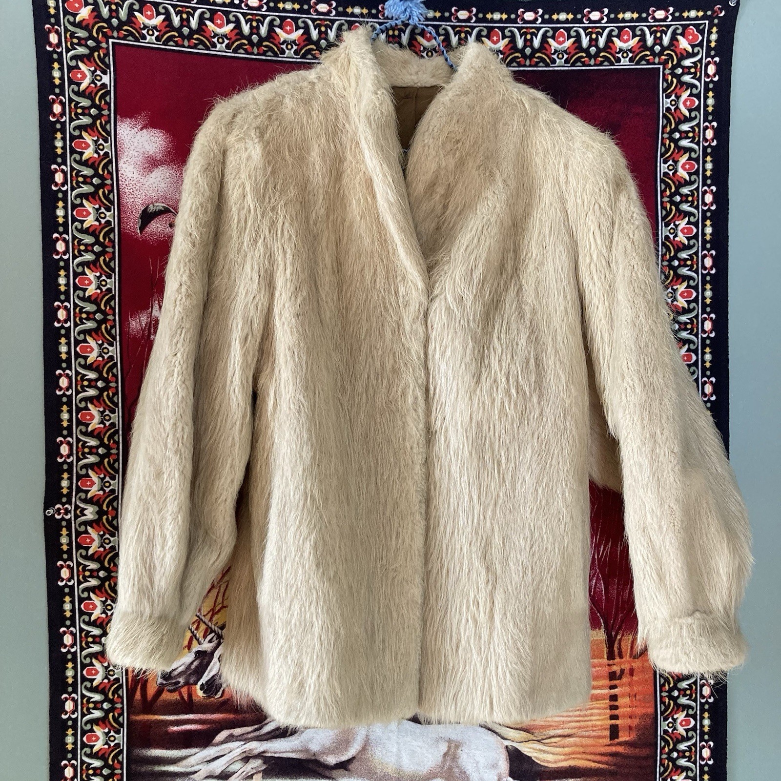 Vintage Real Fur Coat – Likely Nutria – Repair Project / Statement Piece