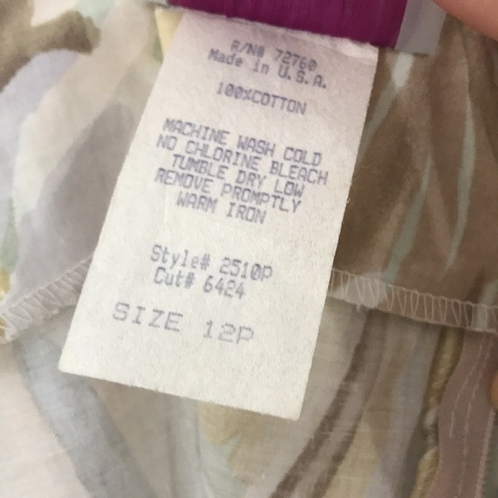 Vtg California looks made in USA prairie dress 100% cotton size 12P old money