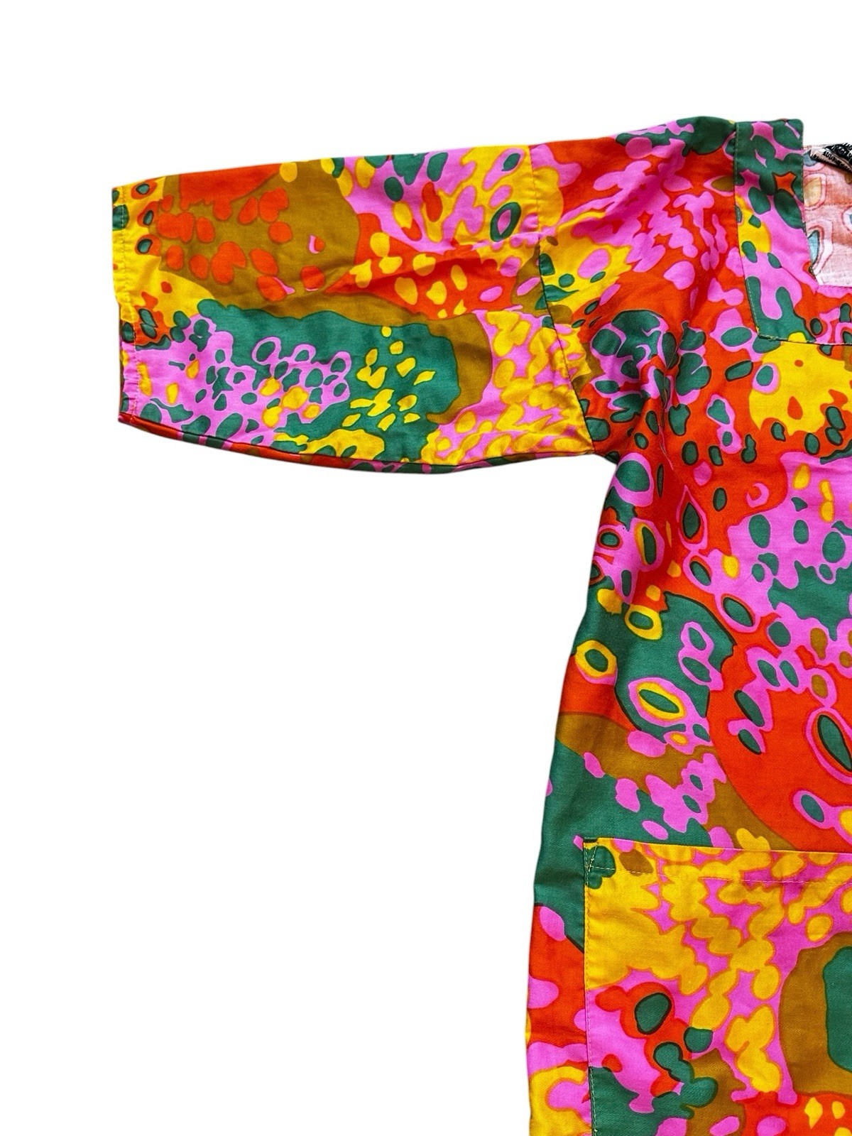 Takahashi Everglaze Minicare Vintage Tunic Open Twiggy Psychedelic Retro GoGo