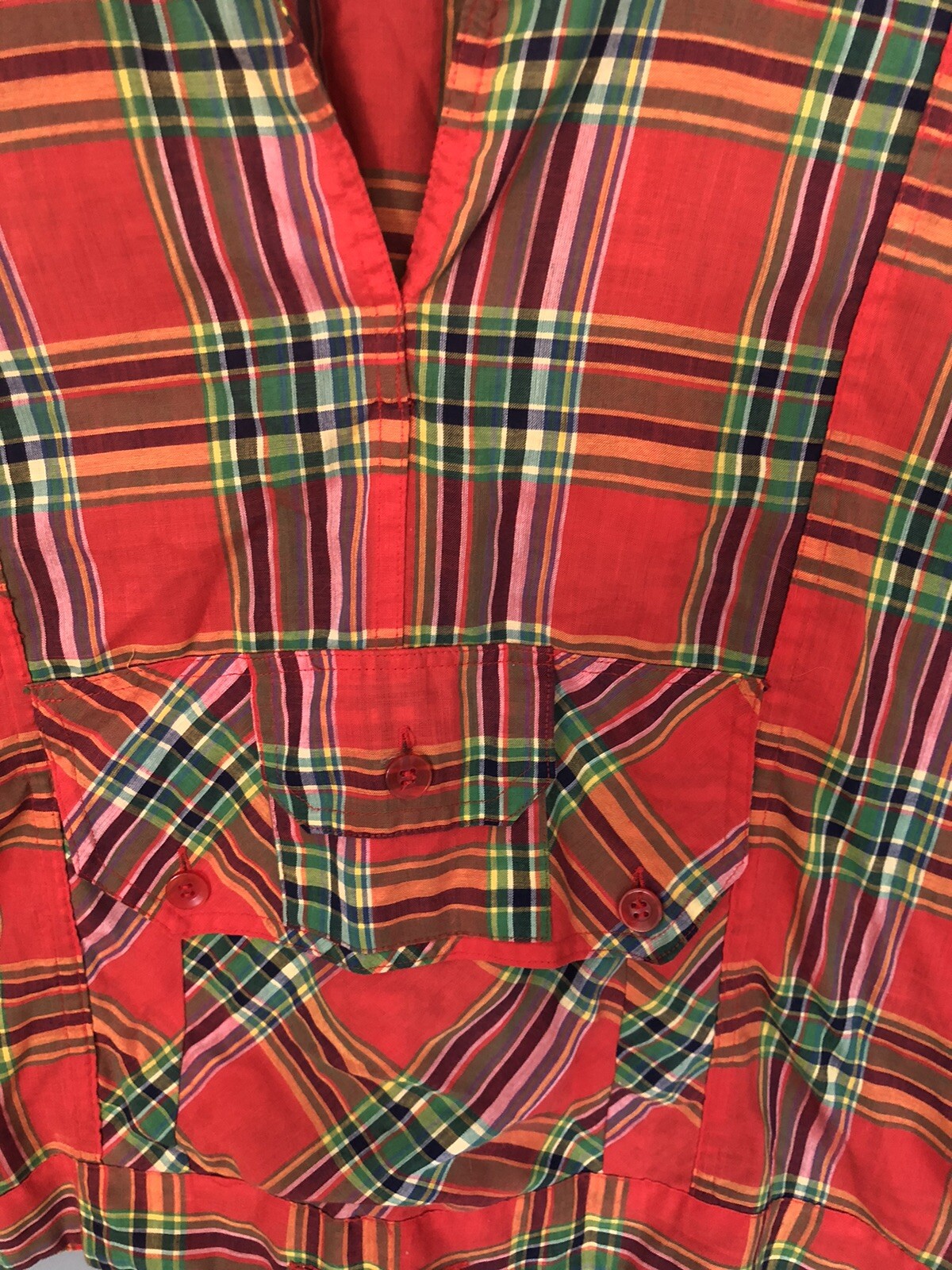 Vintage 1970 Organically Grown by Arpeja Plaid Shirt Size M