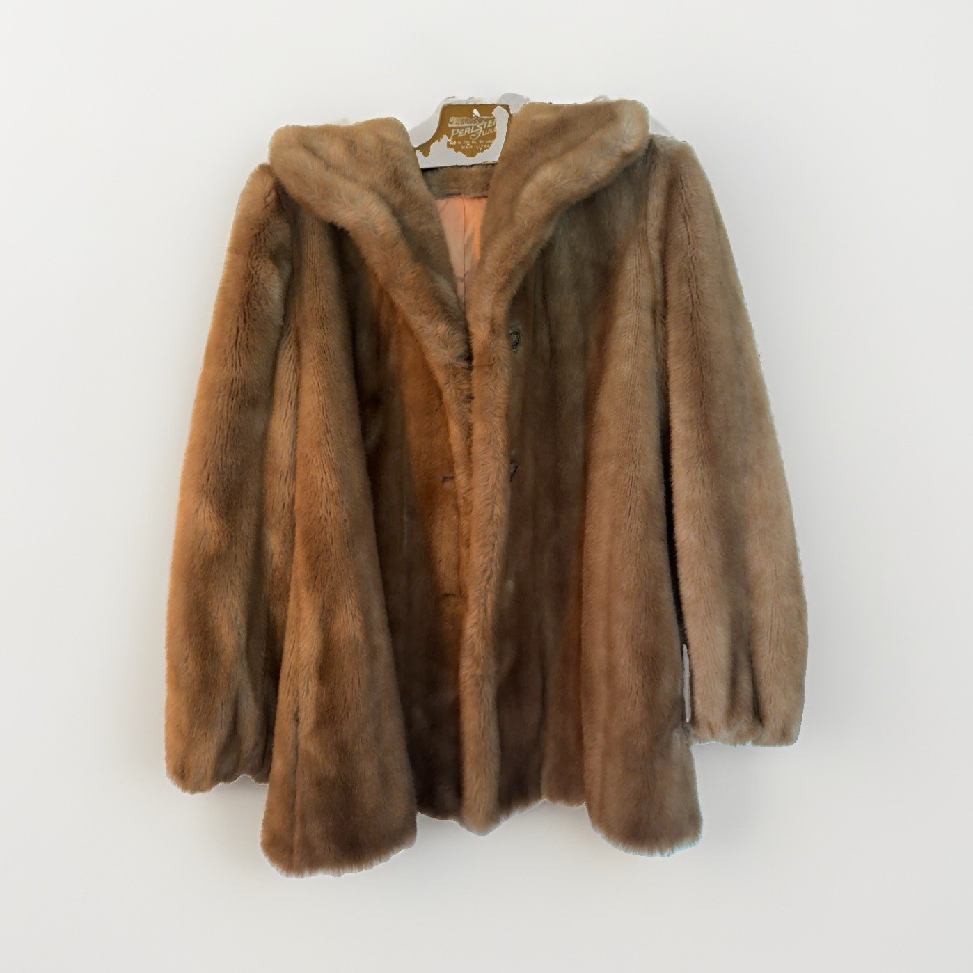 Vintage Country Pacer Tissavel Imported from France Women’s Faux Fur Coat Lined