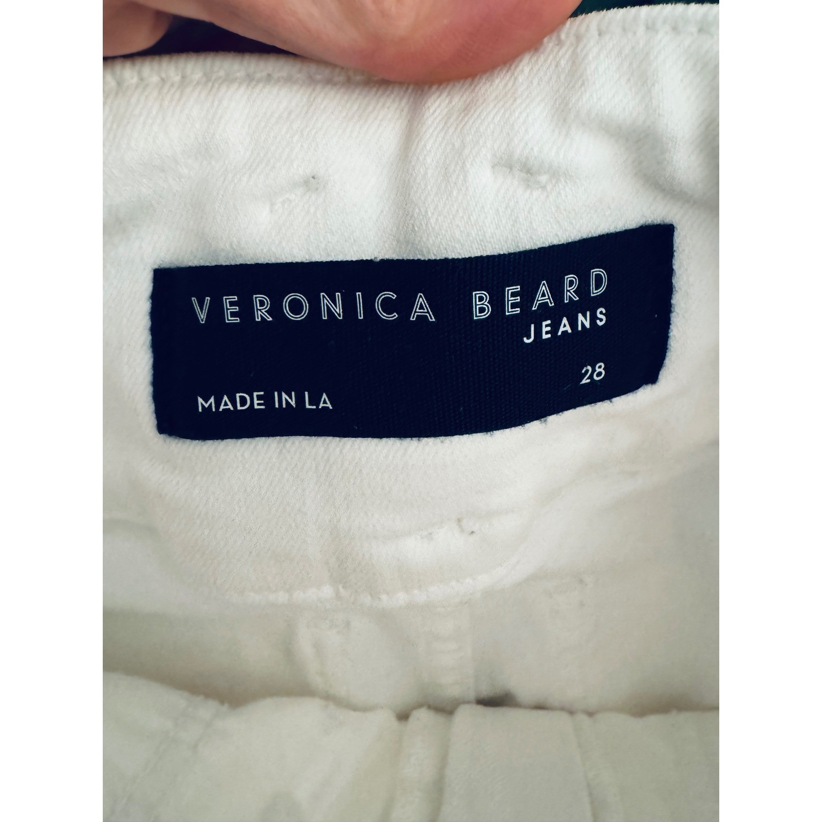 Veronica Beard Giselle White High Rise Skinny Flare Jeans Retro 70s Size 28