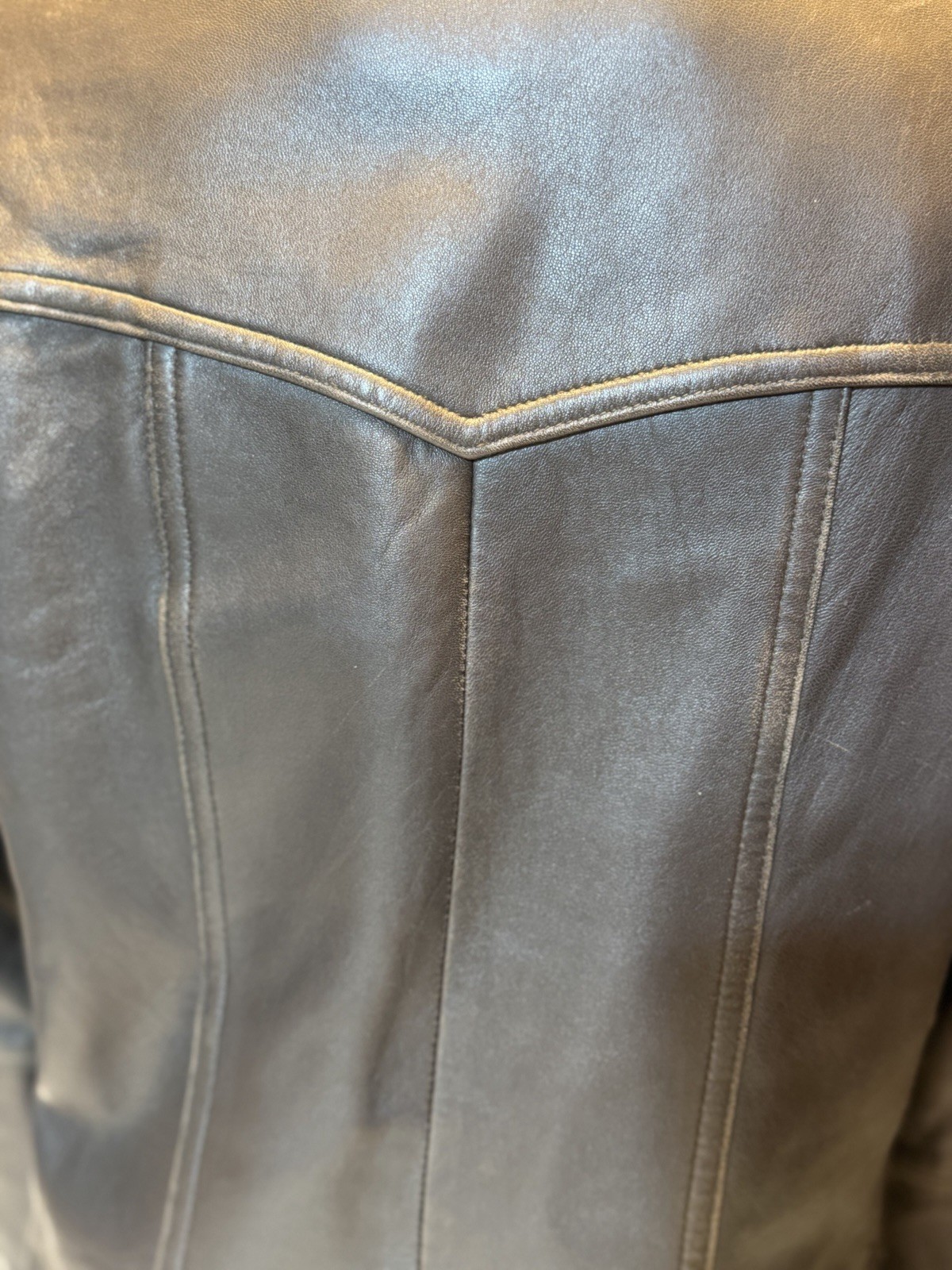 Vintage Lord & Taylor Brown Leather Jacket Size 4 90s Y2K Minimalist Indie Sleek