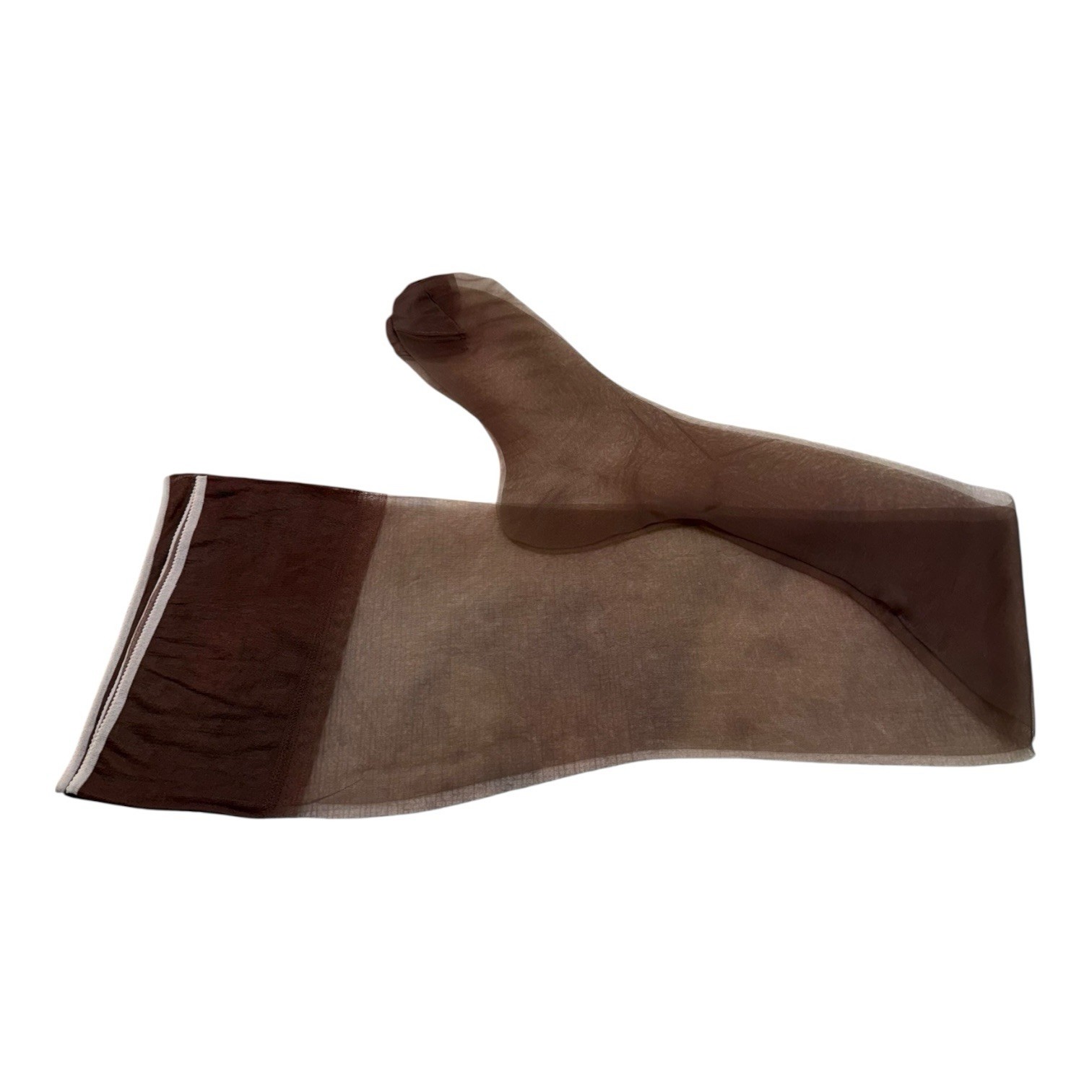 Vintage Shhh Can’t Tell Seamless Stockings Demi-Toe Nude Heel 8 1/2 M Taupetone