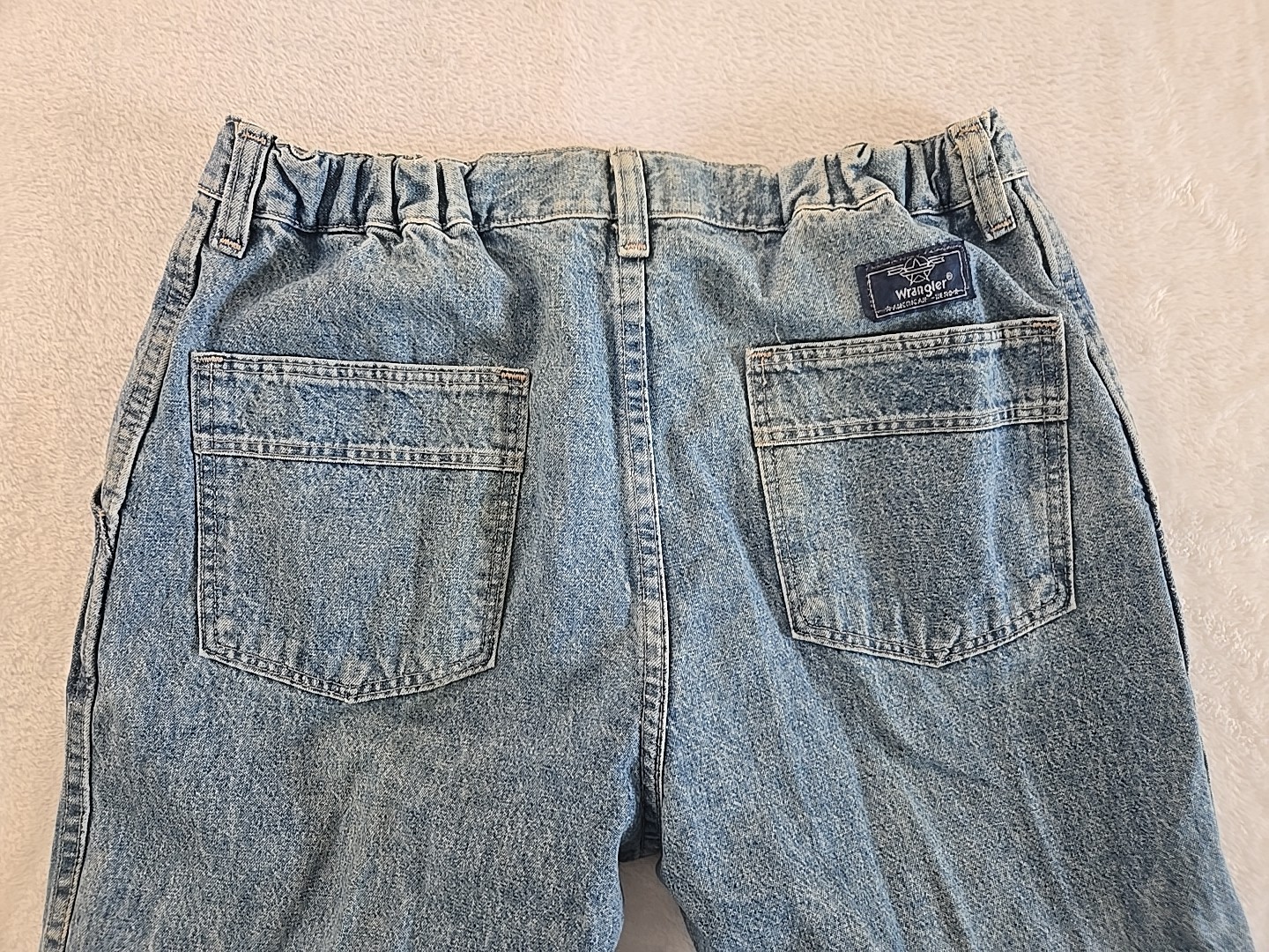 Wrangler Vtg 1997 American Hero Pleated Denim Jeans Womans Sz 30×30 USA Relaxed