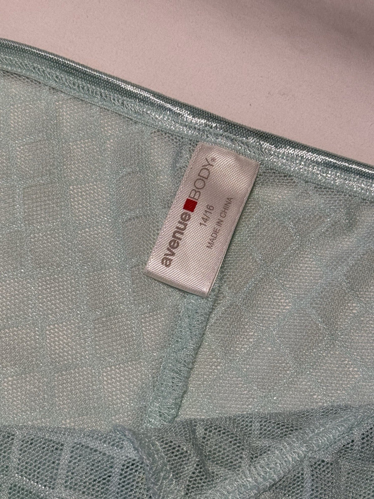 Vintage AVENUE BODY Lace Boyshort Panties Plus Size 14/16 Curvy Y2K Aqua RARE