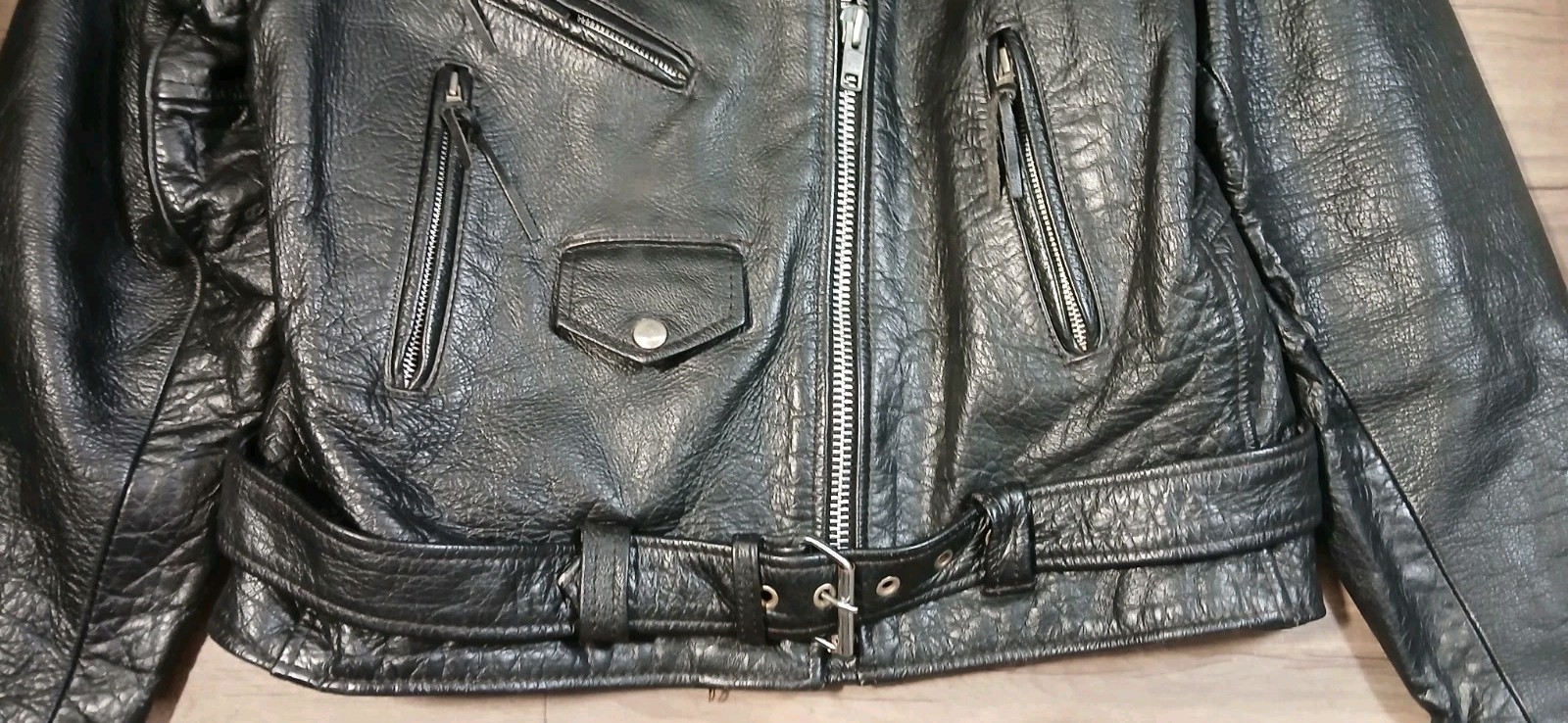 HOT LEATHERS – Women’s Biker Motorcycle Jacket Sz 14 Harley-Davidson Wolf – VTG