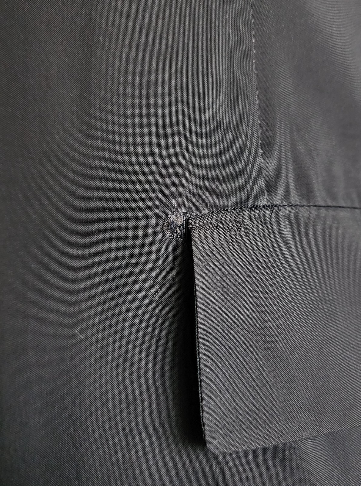 VTG S/S 1997 Calvin Klein Collection Charcoal Black Rayon Minimal Duster Coat
