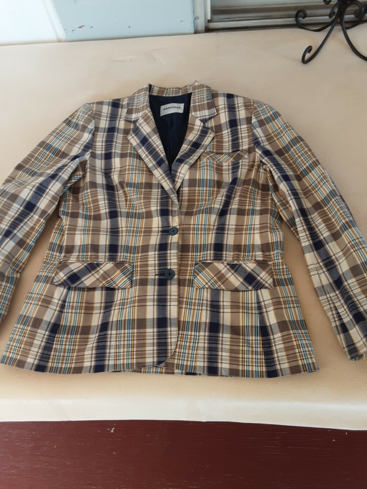 Objectives #379 VTG. Women’s Blazer Jacket Size M Lined Preowned Multicolor