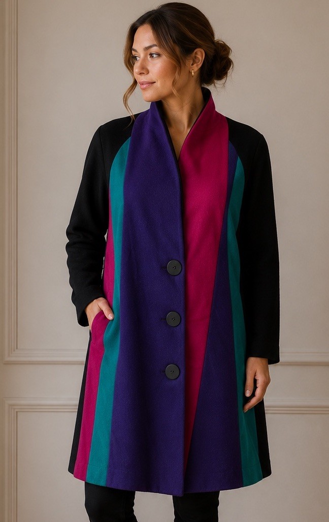 Vintage 90s Charles Klein women’s multicolor Wool blend Union Made size 12