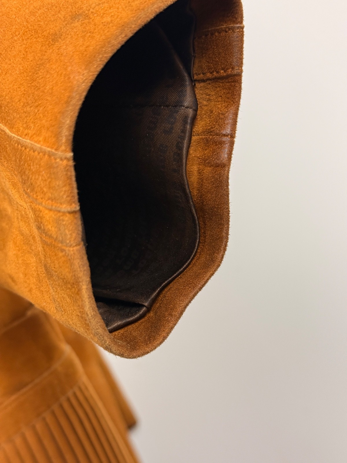 Vintage LOEWE Suede Trench Coat Leather 1970s /1980s Size FR 42 / Caramel Ochre