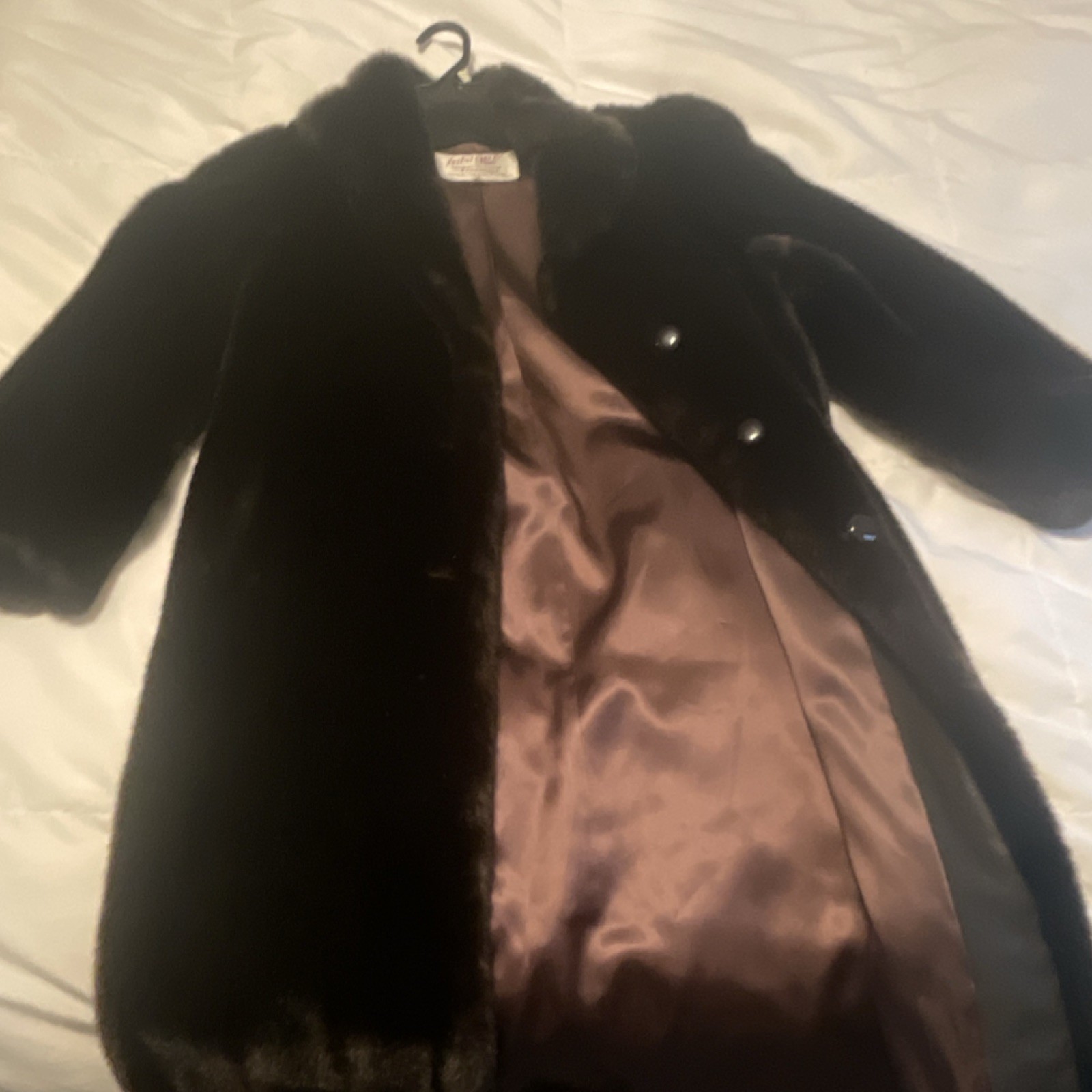 Bonwit Teller Brown Fur Coat Regular Size Vintage Style