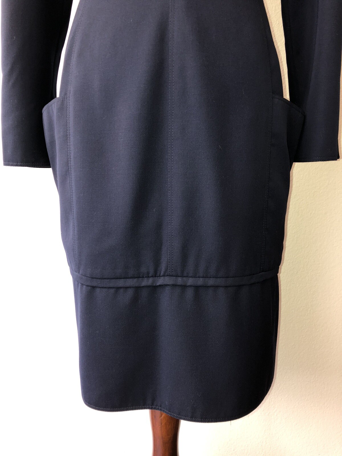 Vintage ’80s Emanuel Ungaro Parallele Avant Garde Midi Dress Shift Pockets Large
