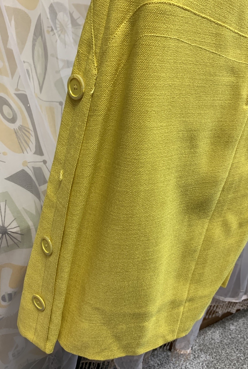 LOUIS FERAUD Paris New York Bright Yellow Vintage Shift Dress 1960’s