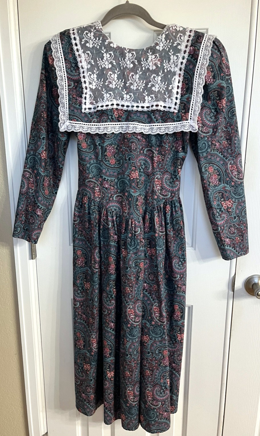 1980s Vtg Gunne Sax Jessica McClintock Floral Paisley Prairie Cottagecore Sz 5