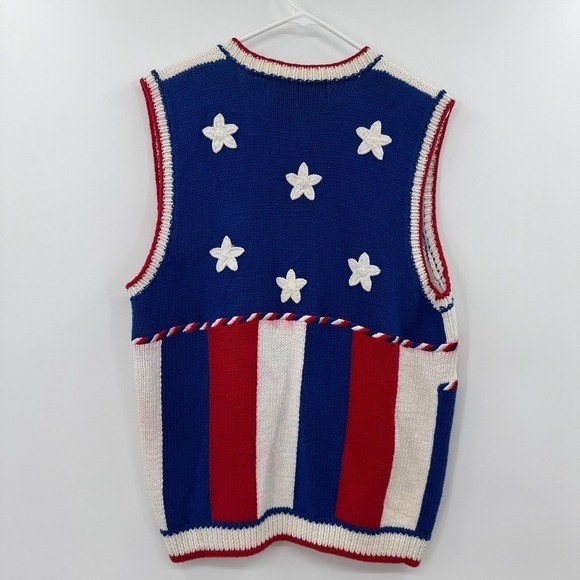 FLAWED PLEASE READ – RARE BELLE POINTE VOTE REPUBLICAN DEMOCRAT SWEATER VEST LG