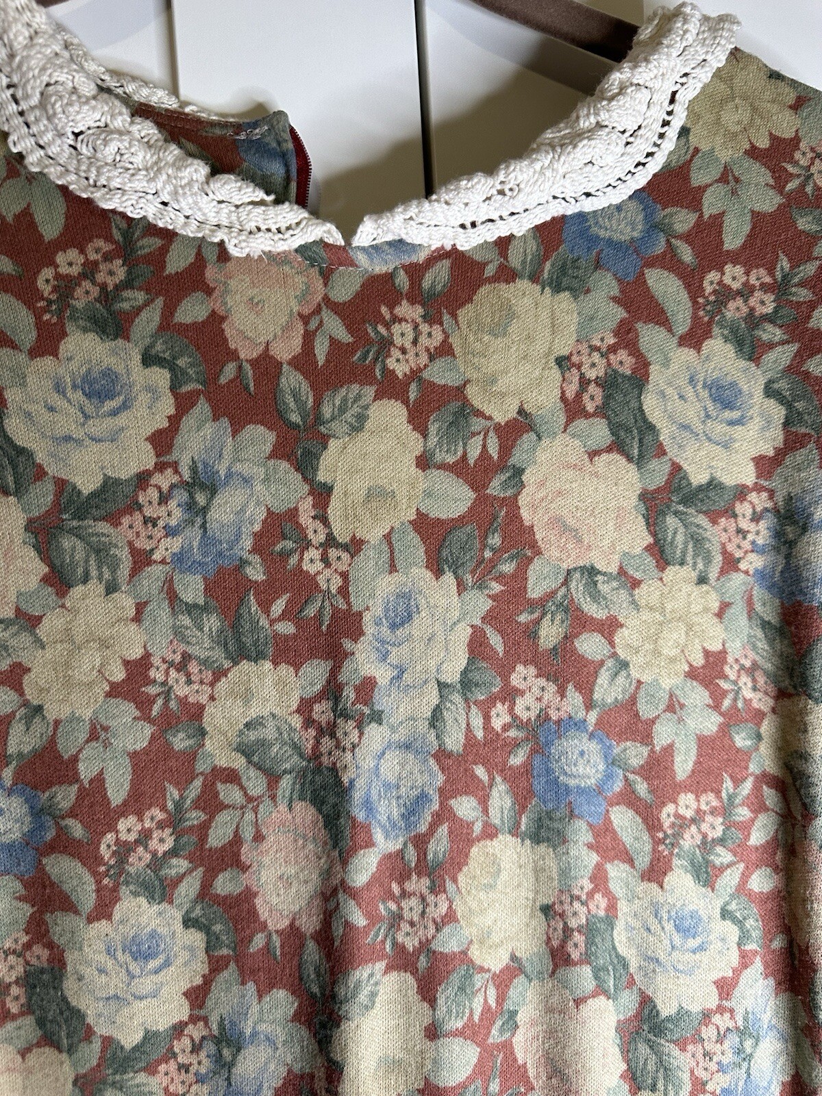 Vtg Expo Floral Maxi Dress Western 13/14 Cottagecore Prairie Modest USA Read 80s