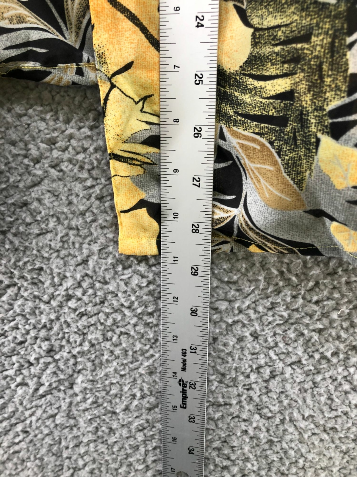 Vintage Tropical Hawaiian Shirt Womens XL Yellow Black Floral 1/2 Sleeve Hippie