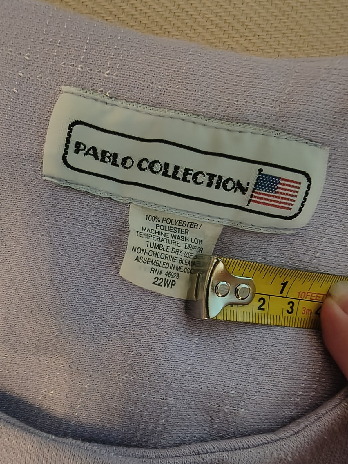 Vintage Lavender Embroidery Top Cottagecore Fairycore Grandmacore Size 22WP -P32