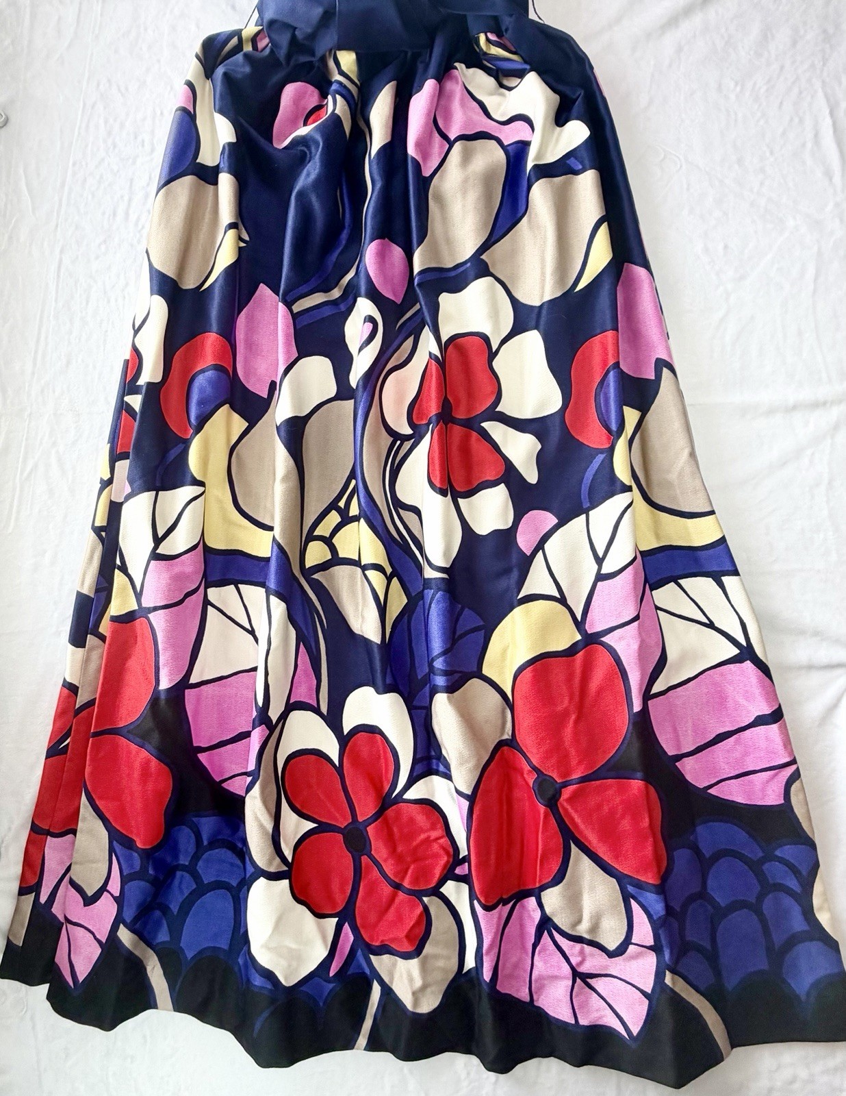 VTG Tori Richard Honolulu Hawaiian Maxi Dress Vintage 14 16 Mod Floral Talon Zip