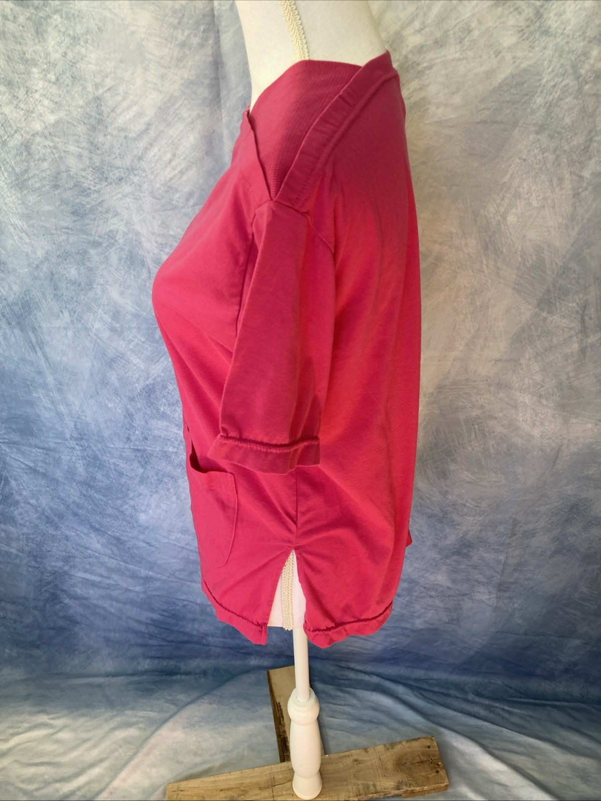 Women’s Vintage 1980s Pink Short Sleeve Sporty Shirt Size Small Cotton Blend
