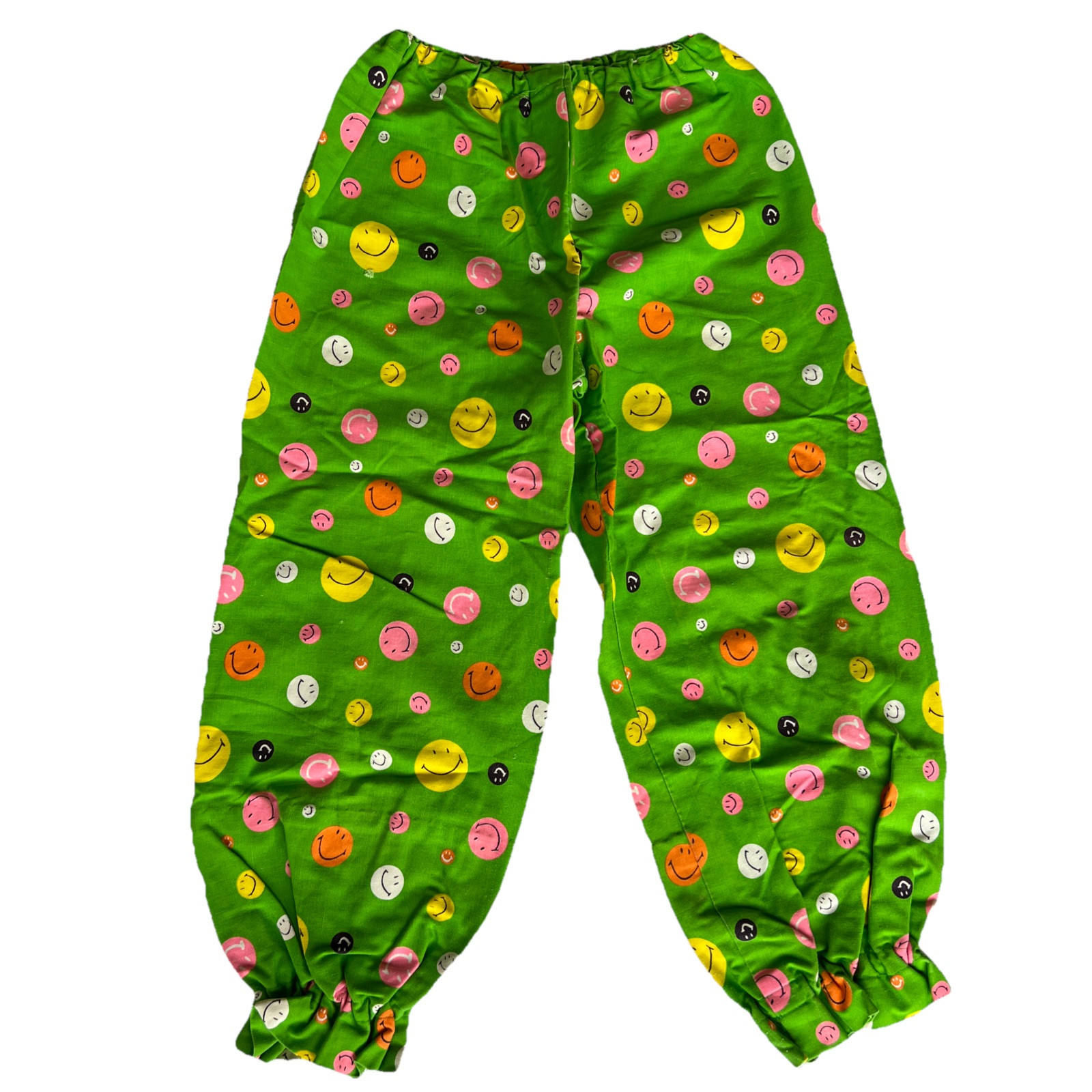 VTG 70s 60s Kids Balloon Pants Harem Waist 10”-17” Bright Smiley Retro Groovy HM
