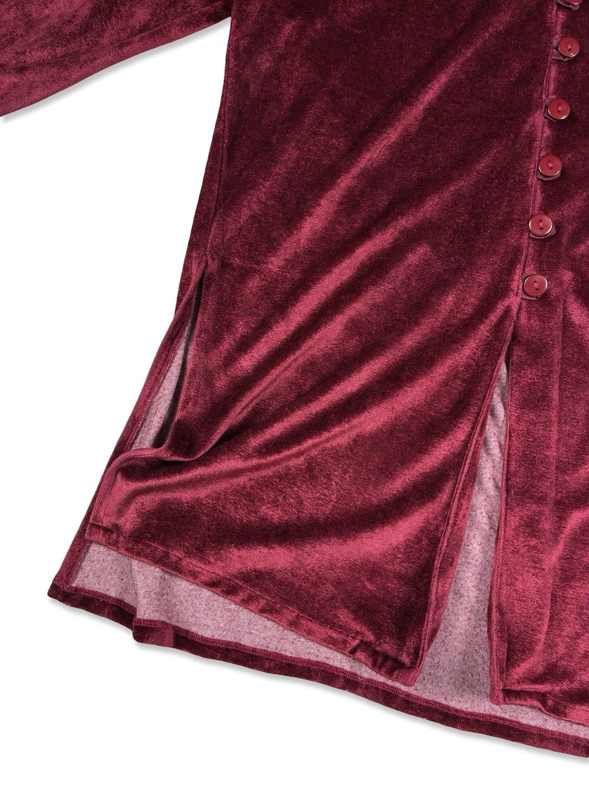 Sorrel Jrs Women’s VTG 90s Burgundy Velvet Tunic Top Witchy Grunge M