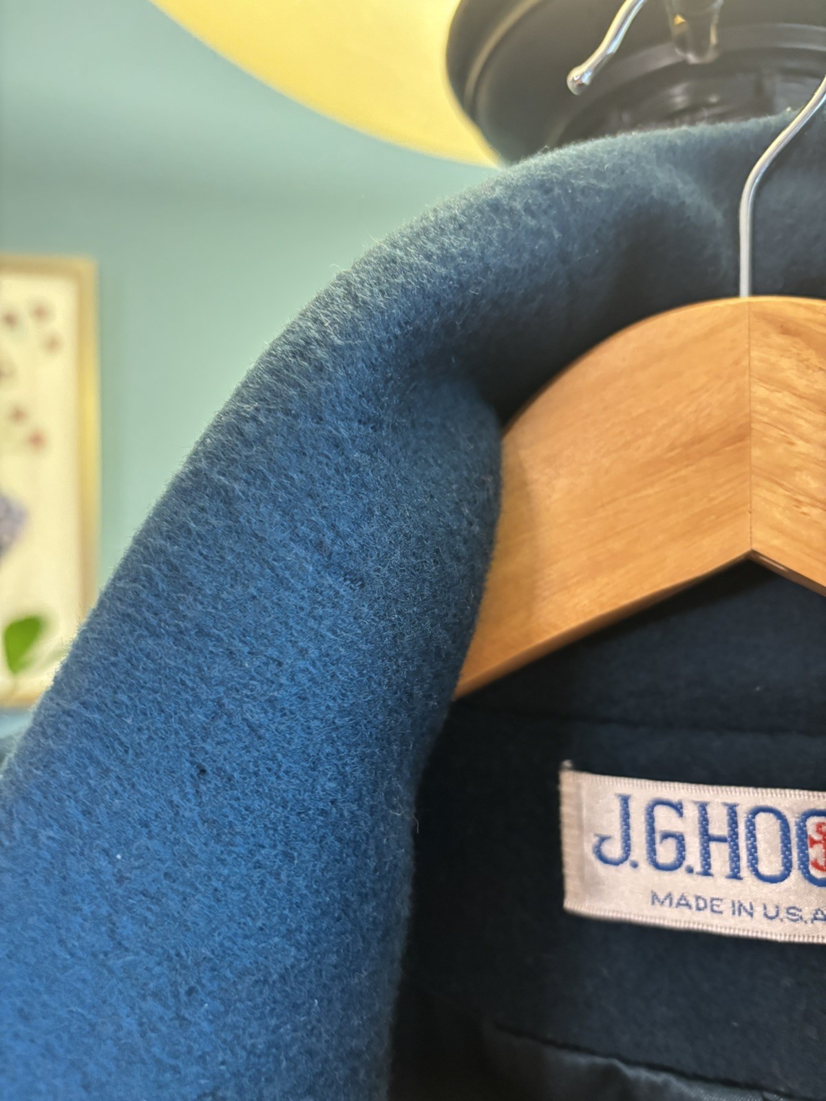 Vintage J G Hook Teal Coat 100% Wool Made in USA Women’s 12–14 Lined Jacket