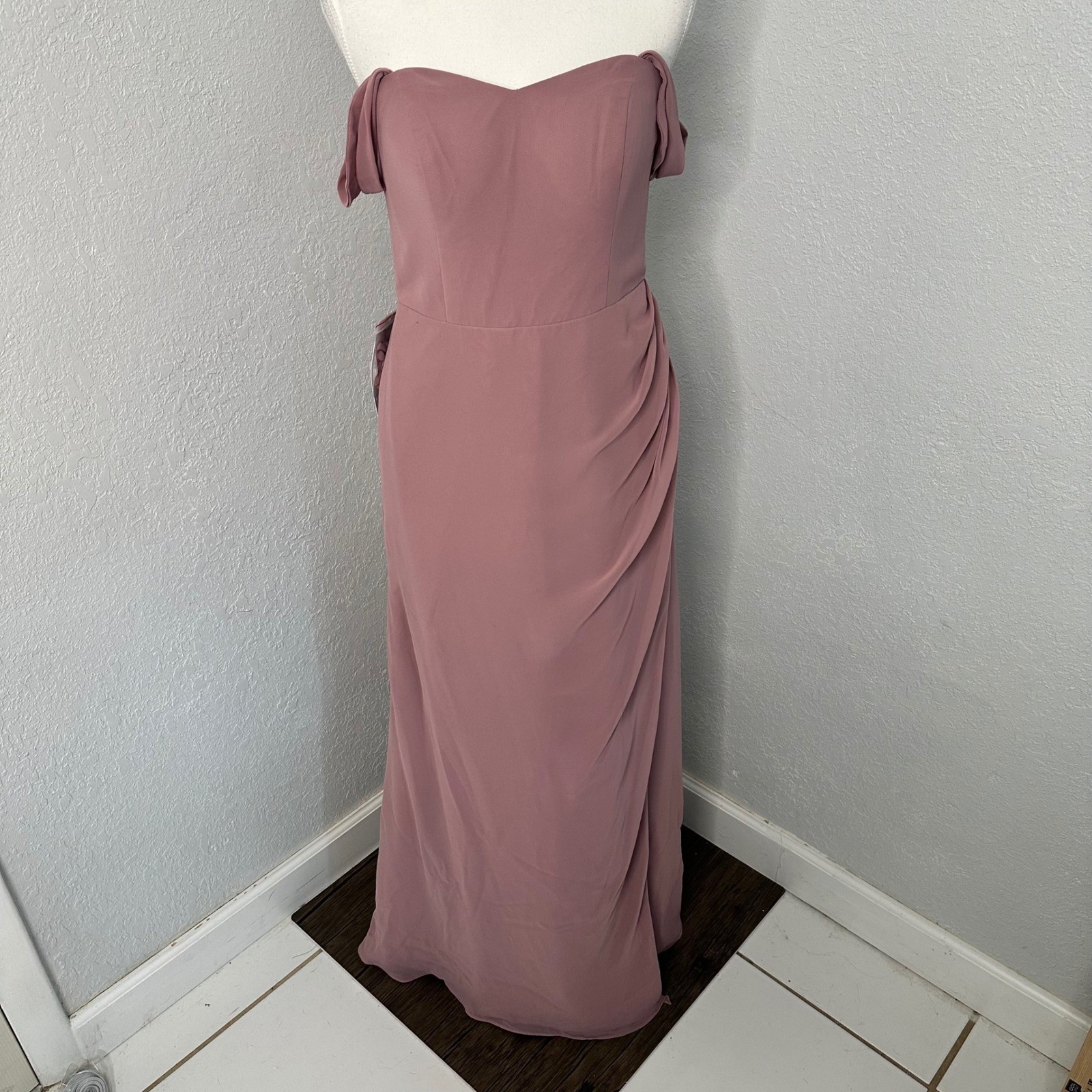 AZAZIE Jordyn Style 219677 Vintage Mauve Custom Size Off Shoulder Gown