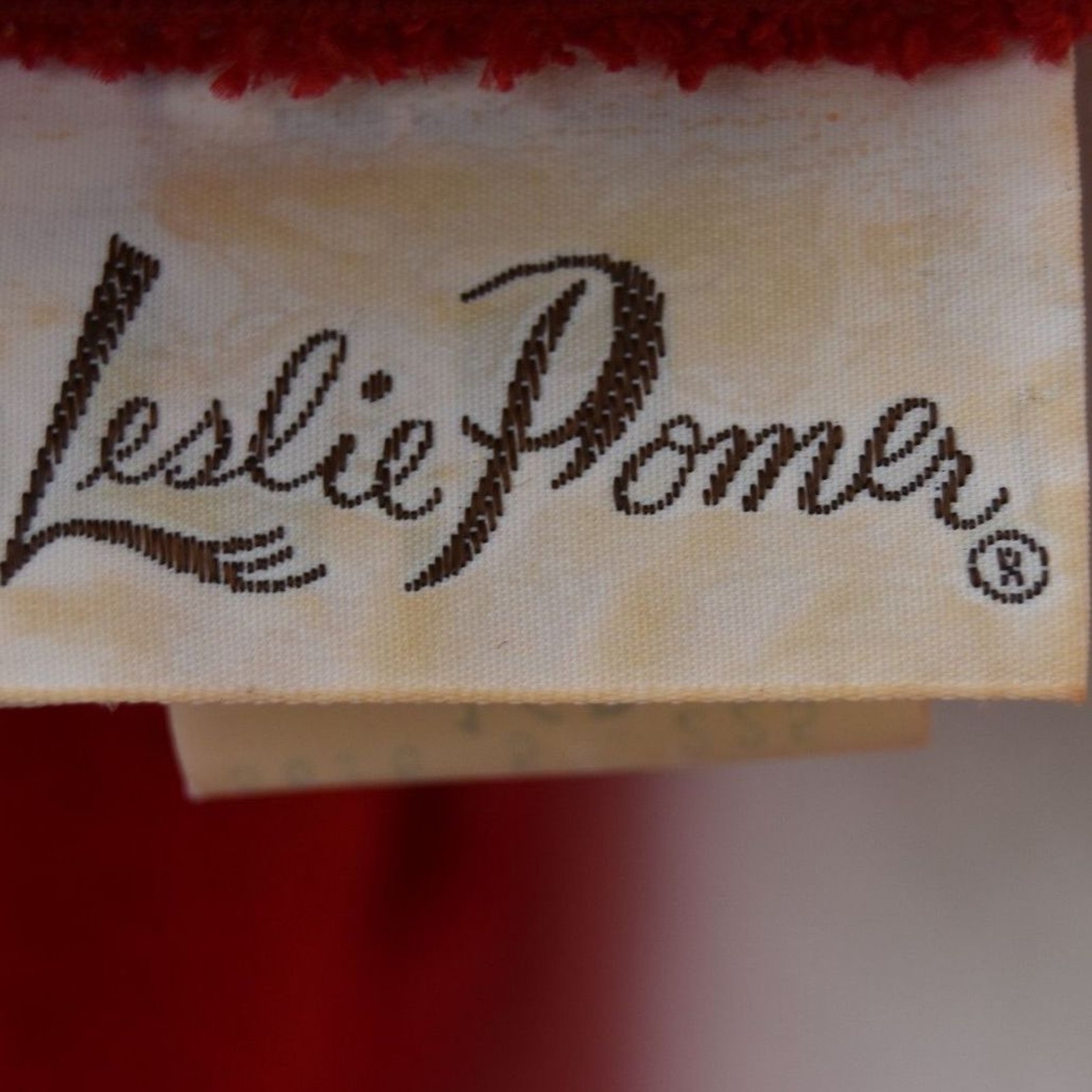 Vintage Leslie Pomer Red Knit Shift Dress Crochet Yoke ILGWU USA Women’s XL
