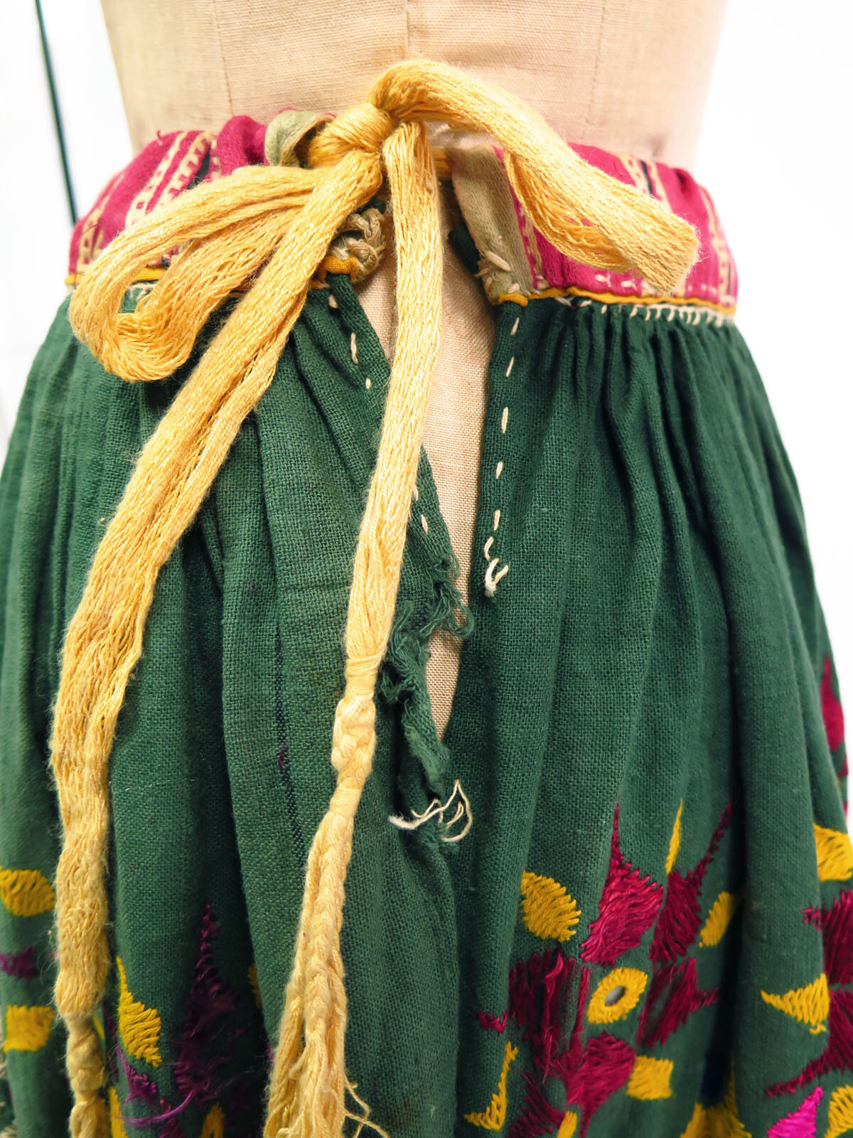 Original Vintage 1950s 1960s 1970s Afghan Indian Embroidered Zoe Yalland Skirt