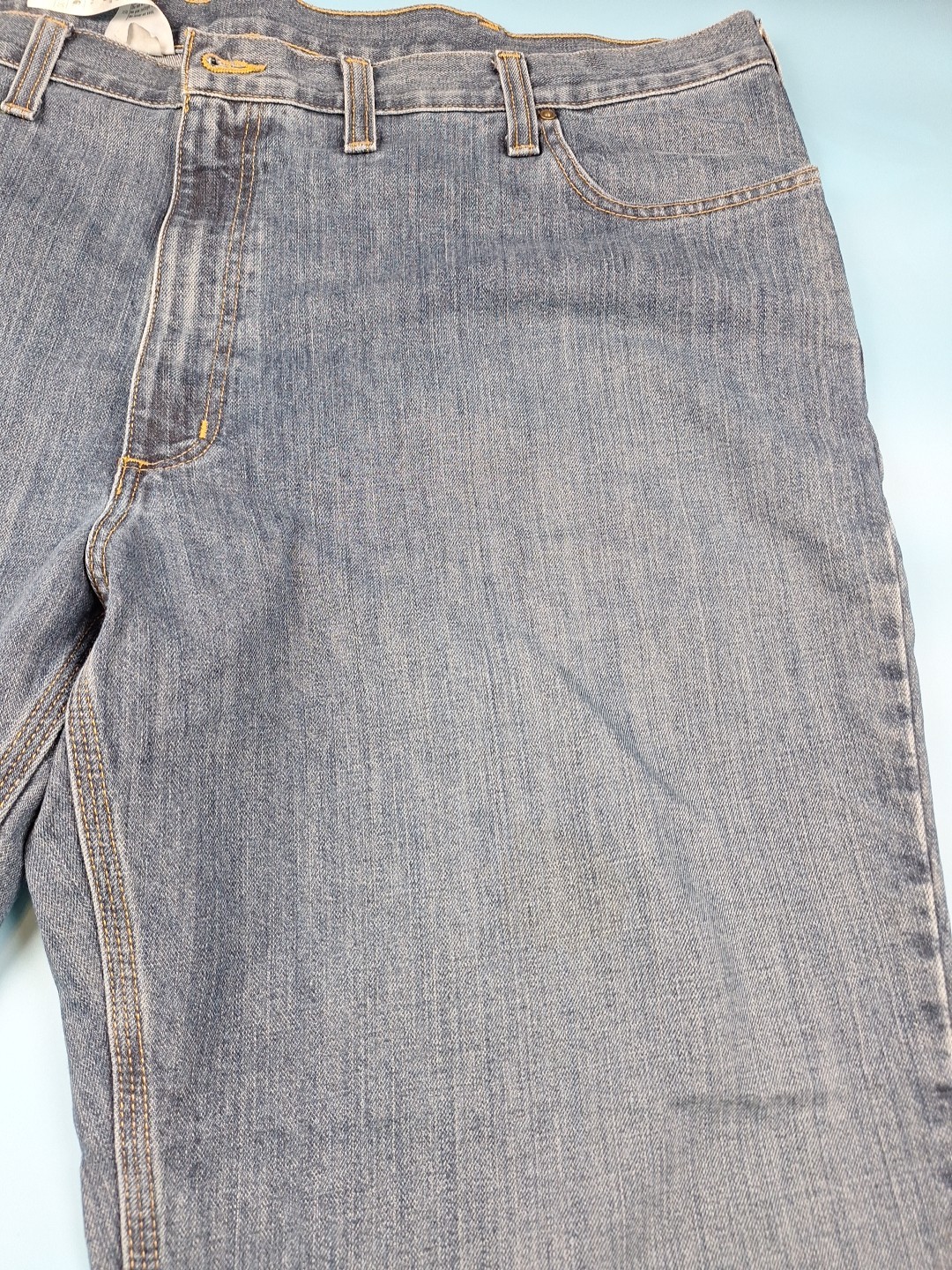 Carhartt Men’s 48×30 Blue Denim Relaxed Fit Straight Leg Work Jeans
